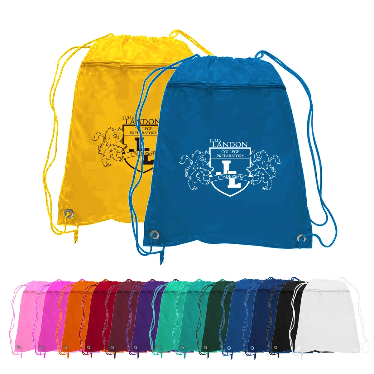 210D Polyester Drawstring Backpack w/PU Coating 1