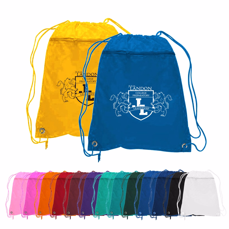 210D Polyester Drawstring Backpack w/PU Coating