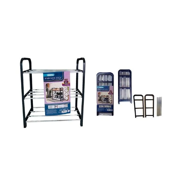 Shoe Racks - 3 Tier Black 1
