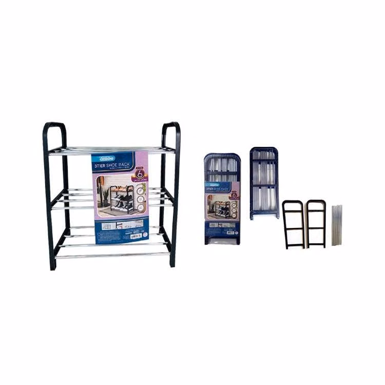 Shoe Racks - 3 Tier Black