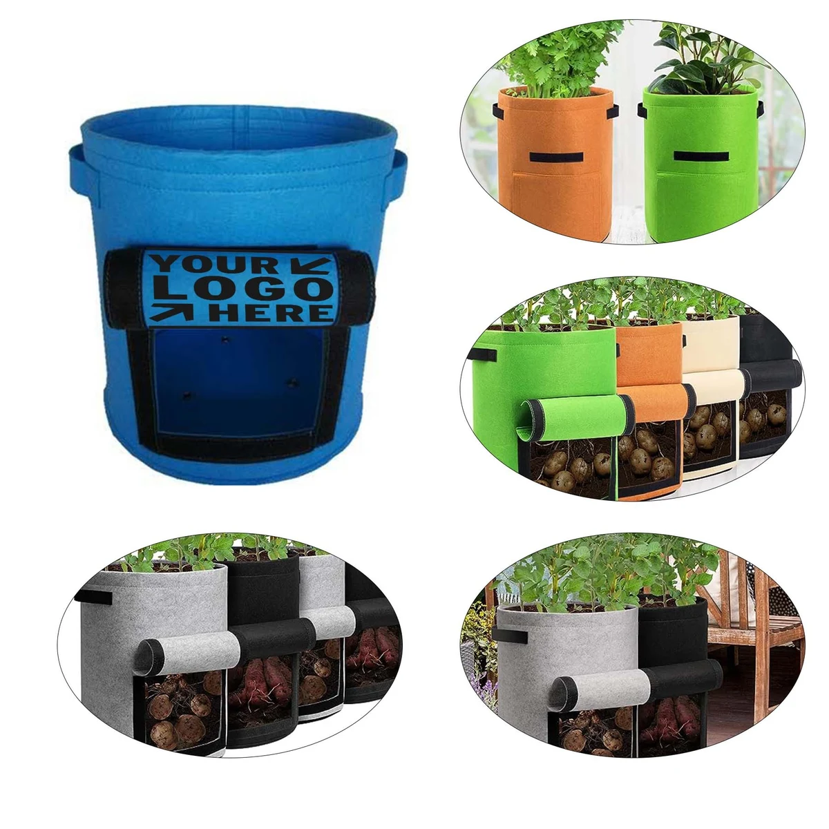 10 Gallon Potato Tomato Planter Pot Vegetables Grow Bag with Handle 1
