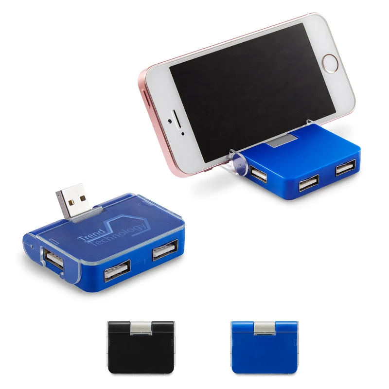 4-Port USB Hub with Phone Holder 1