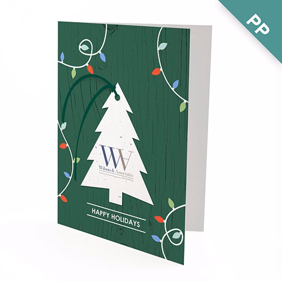Festive Tree Ornament Business Holiday Cards