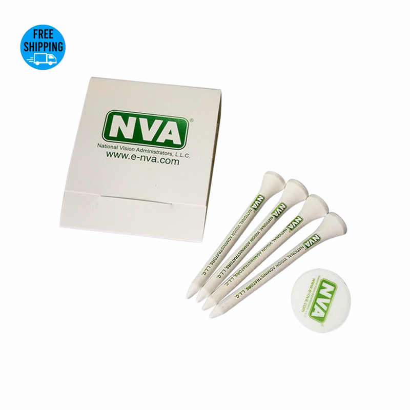 4 in 1 Golf Tee Matchbook-Four 2-3/4" Tee & 1 Ball Marker