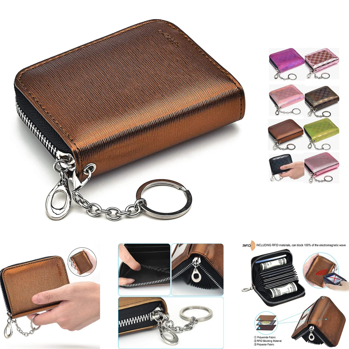 Keychain Credit Card Holder Wallet 1