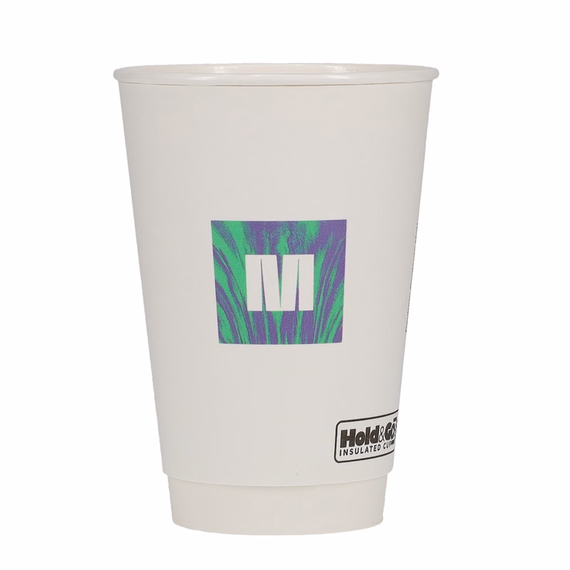 16 oz Paper Cup Insulated White Digital Print