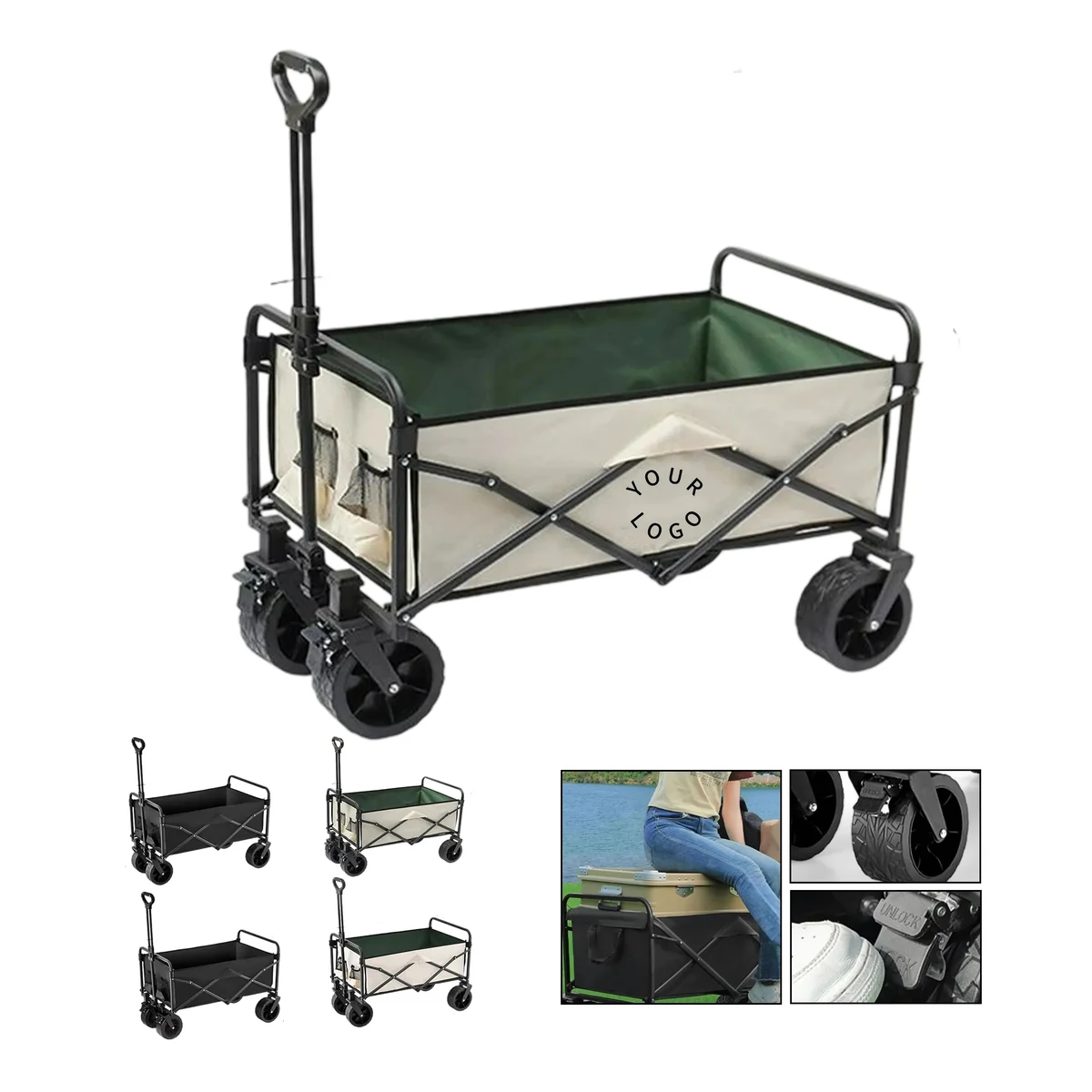 Folding Picnic Cart with Brakes 1