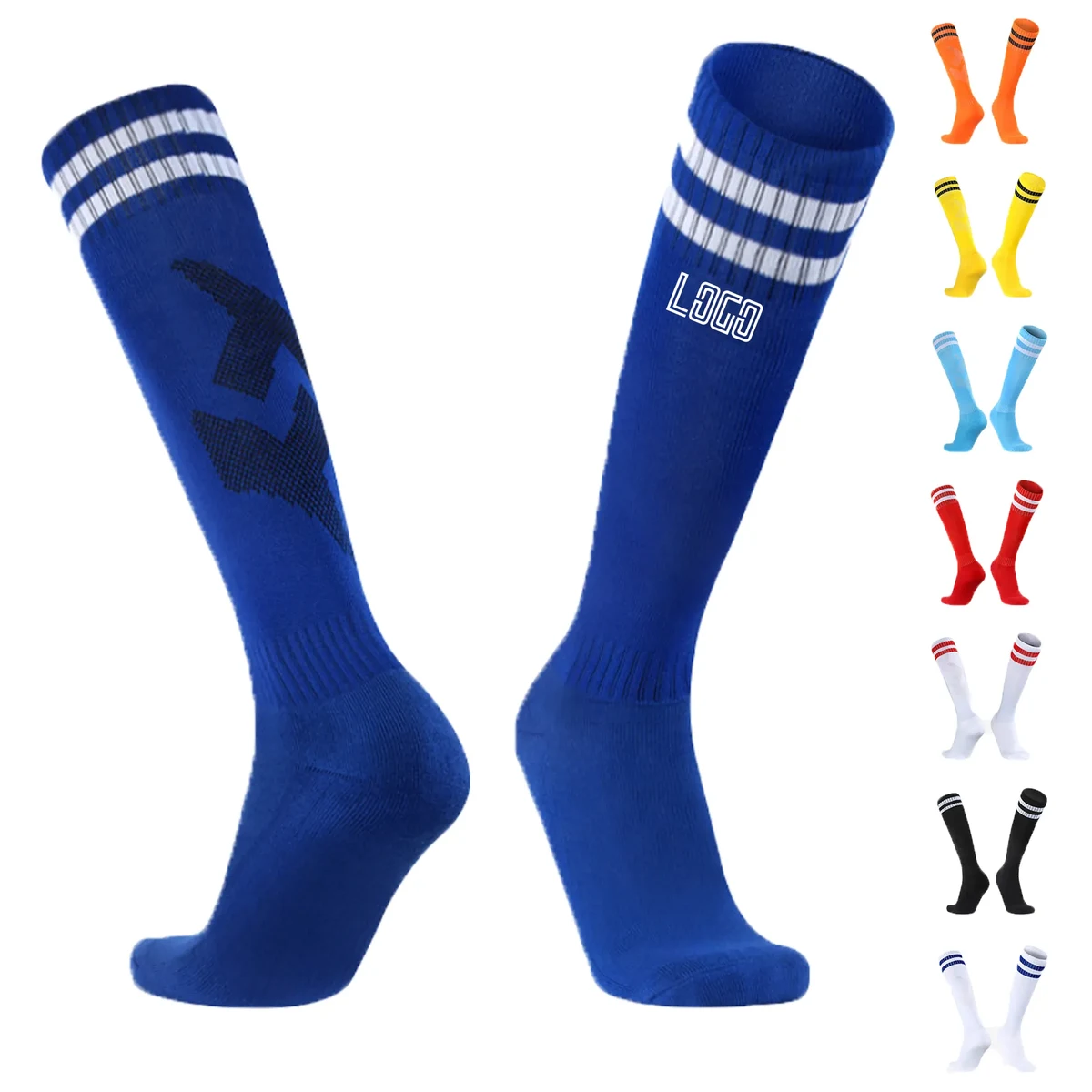 Anti-Slip Over-Knee Towel Soccer Socks 1