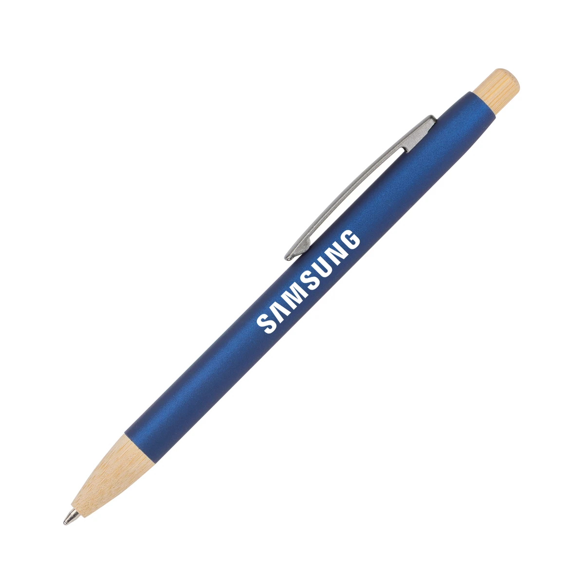 Charon Aluminum Ballpoint Pen w/Bamboo Clicker & Tip, custom pen with logo imprint 1