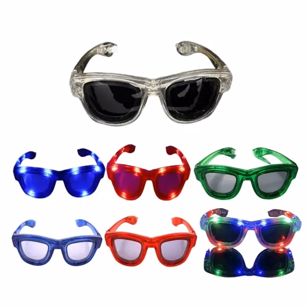 Custom LED Party Glasses 7.1 inch with Battery — Safety & Night Event Promotion