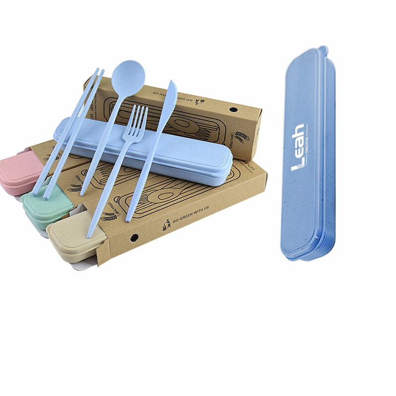 Wheat Straw Creative Tableware Portable Set