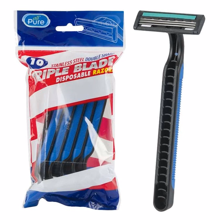 Men's Triple Blade Disposable Razor - 10 Pack