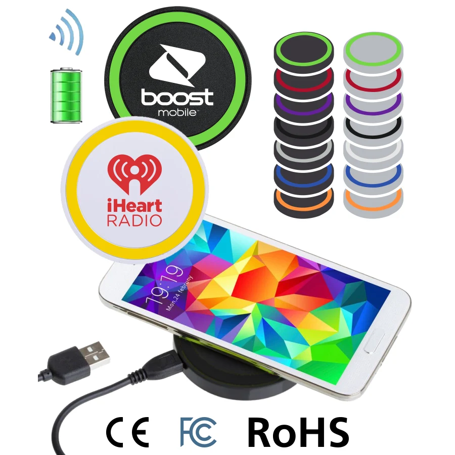 Union Printed, QI Wireless Charger Pad - 1-Color Print 1