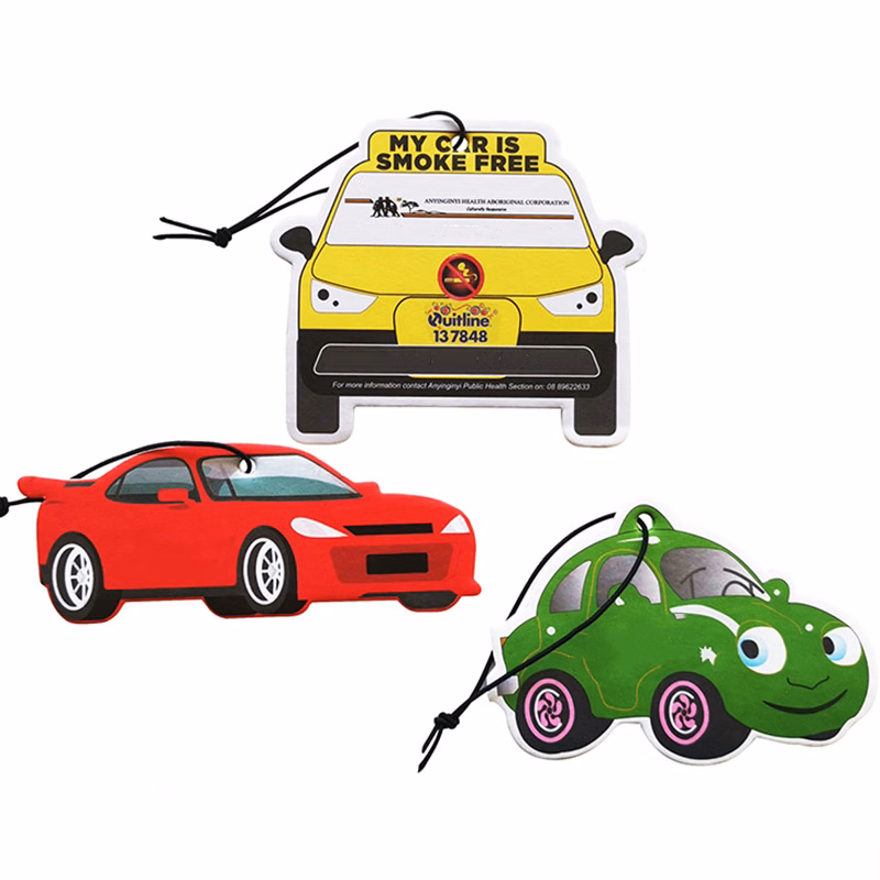 Car Shape Full Color Printed Air Freshener up to 10 sq inches