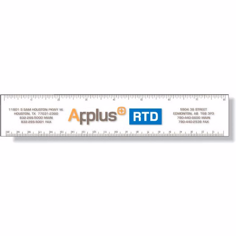Stock .035 Magnetic Ruler (1.5"x8.25), Full Colour, White Vinyl Topcoat