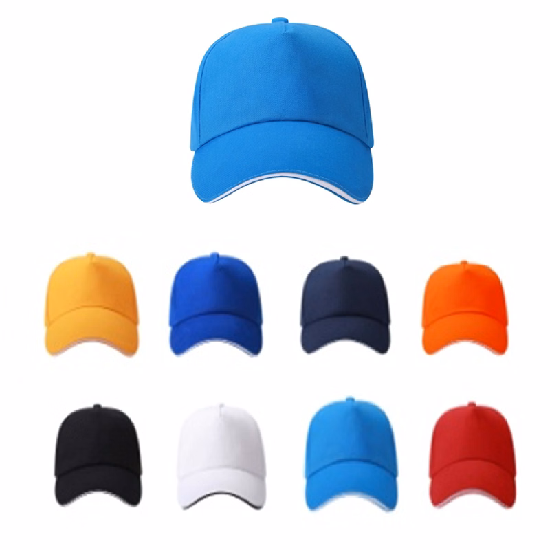Stock Single-Yarn Drill Cotton 5 Panel Cap w/Single Buckle Back Fastener
