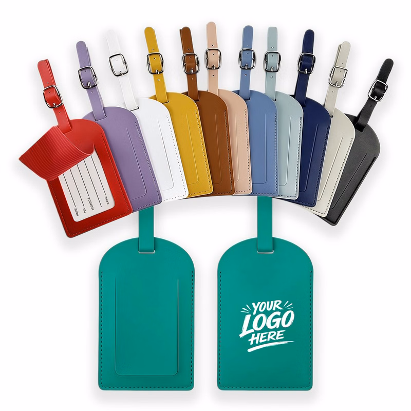 PU Leather Luggage Tag Privacy Cover Travel Label