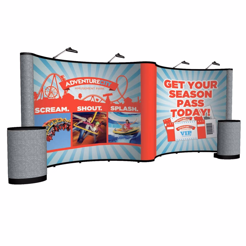 20' Gullwing Show 'N Rise Floor Display Kit (Mural with Fabric Ends)