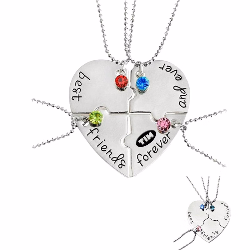 Heart Charm Pendant Set Friendship Necklace
