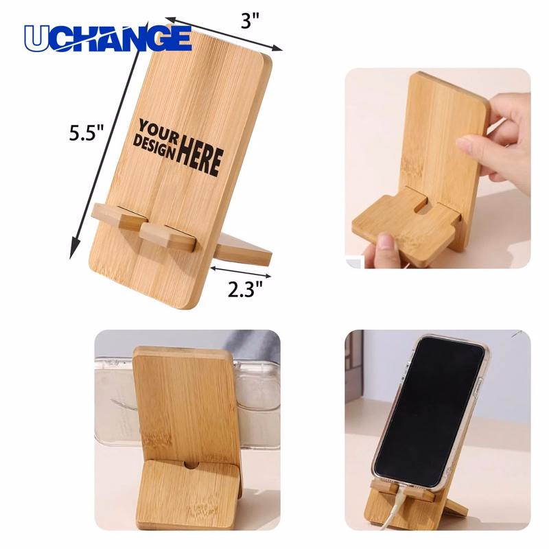 Wooden Phone Holder Stand for Desk Use