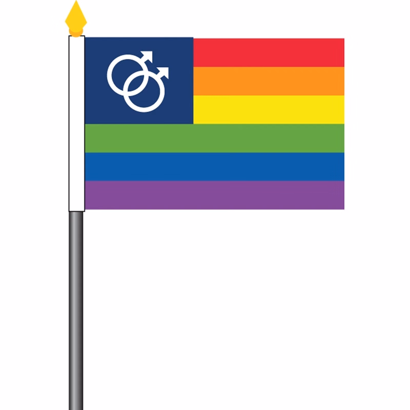 Double USA Mars Stick Flag