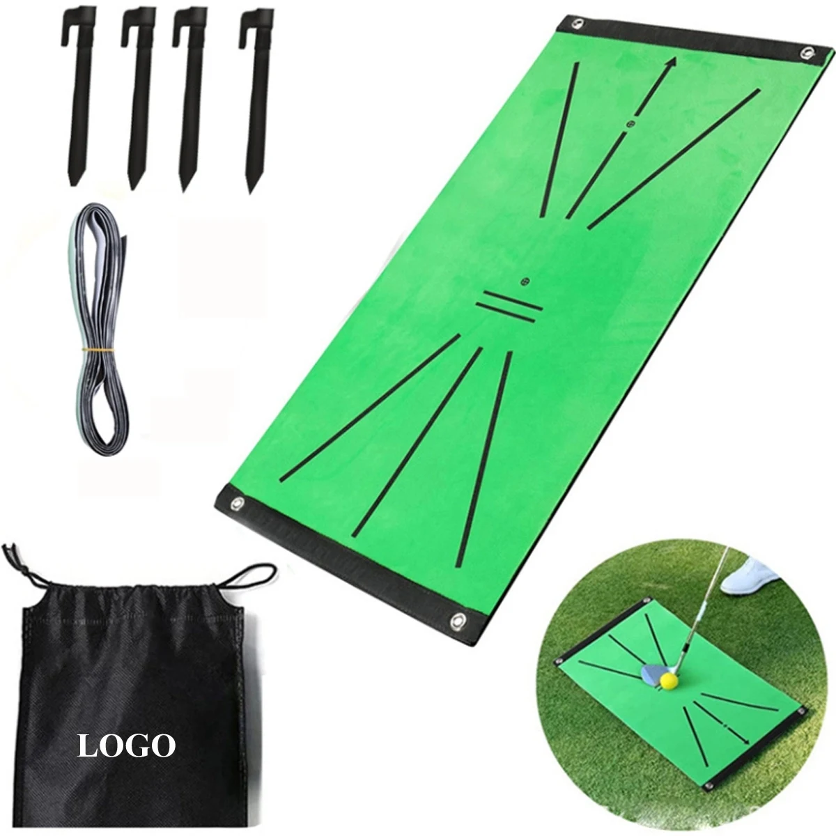 Mini Portable Golf Mat Training Aid Rug 1