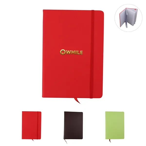 A5 Custom Pu Leather Hardcover Lined Journal Notebook 1