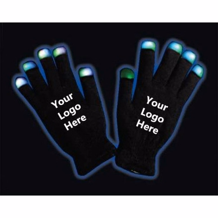 Black Light Up Gloves