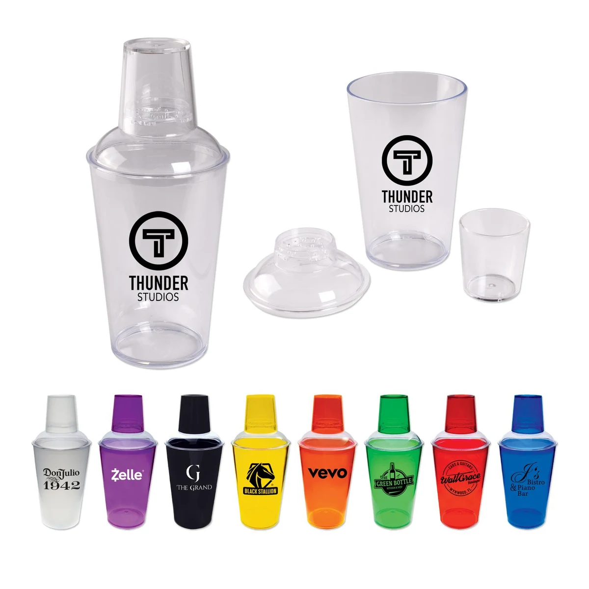 3 Piece Plastic Cocktail Shaker 1