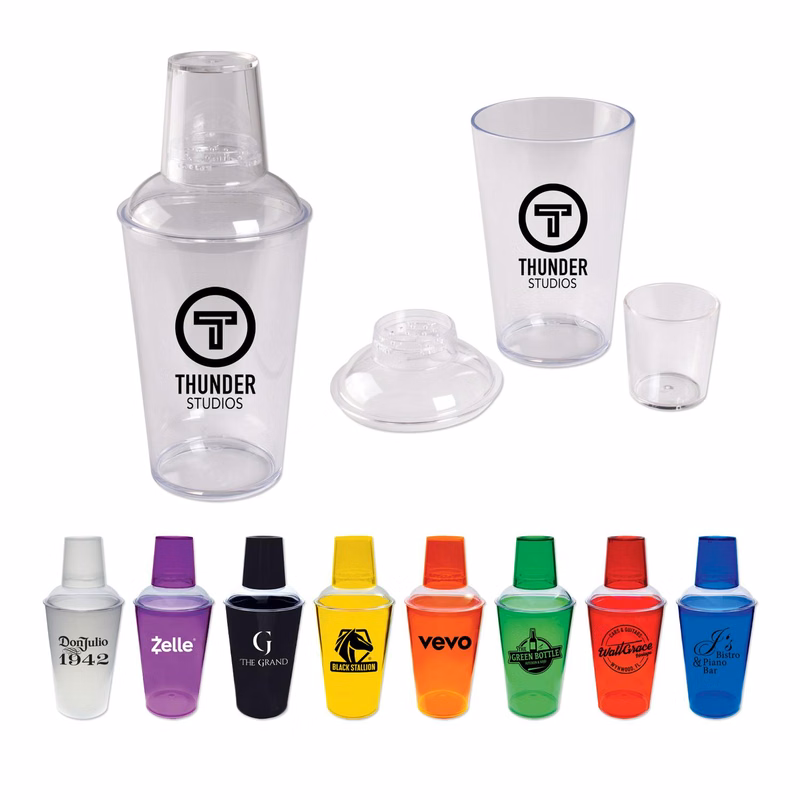 3 Piece Plastic Cocktail Shaker