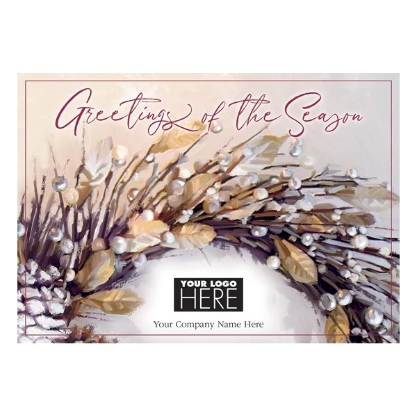 Cottage Wreath Holiday Logo Cards 1