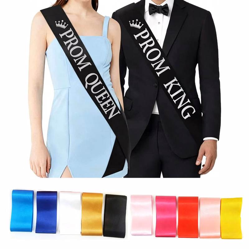 Satin Pageant Ribbon Sash with Custom Printing