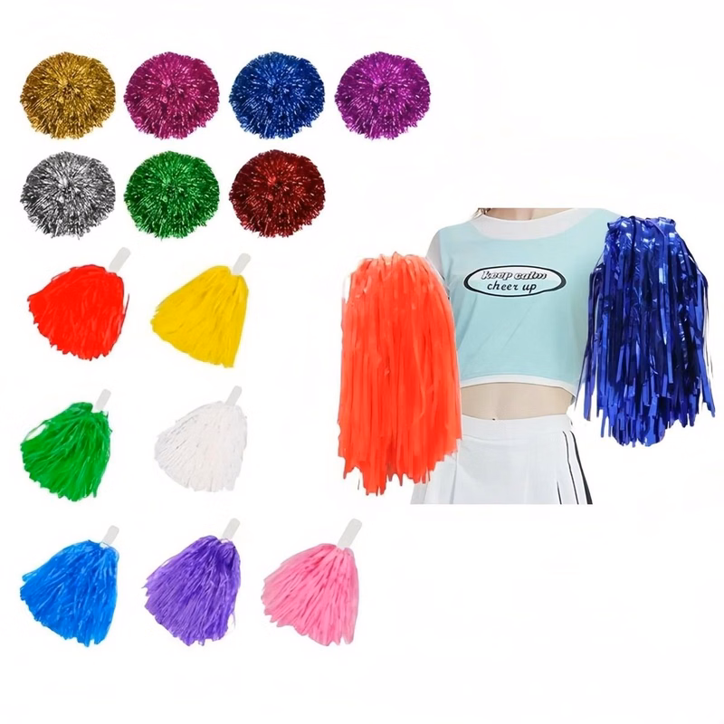 Custom Cheerleading Pom-Pom w/Flat Handle