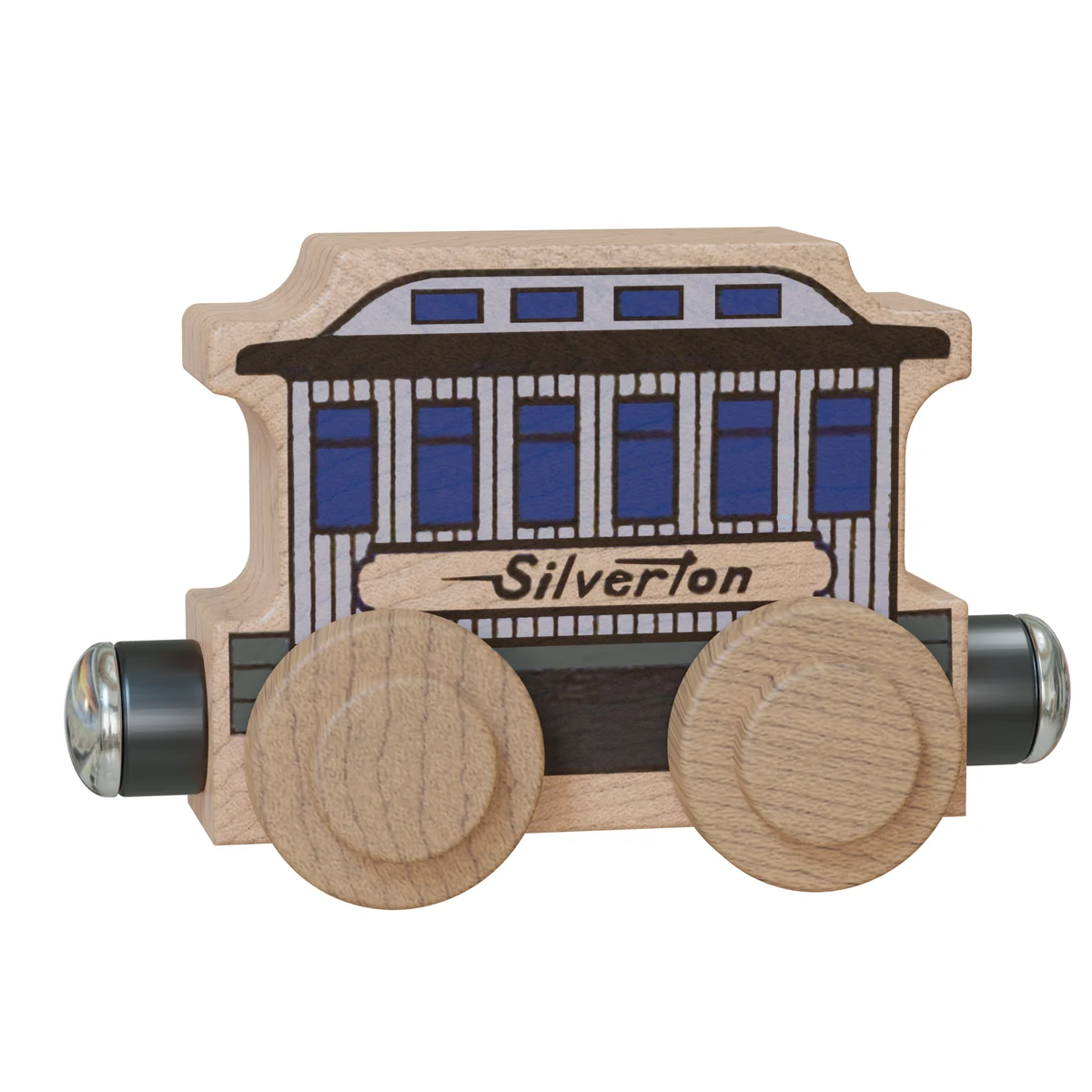 Wood Train Timber BoxCar IMPRINT 1