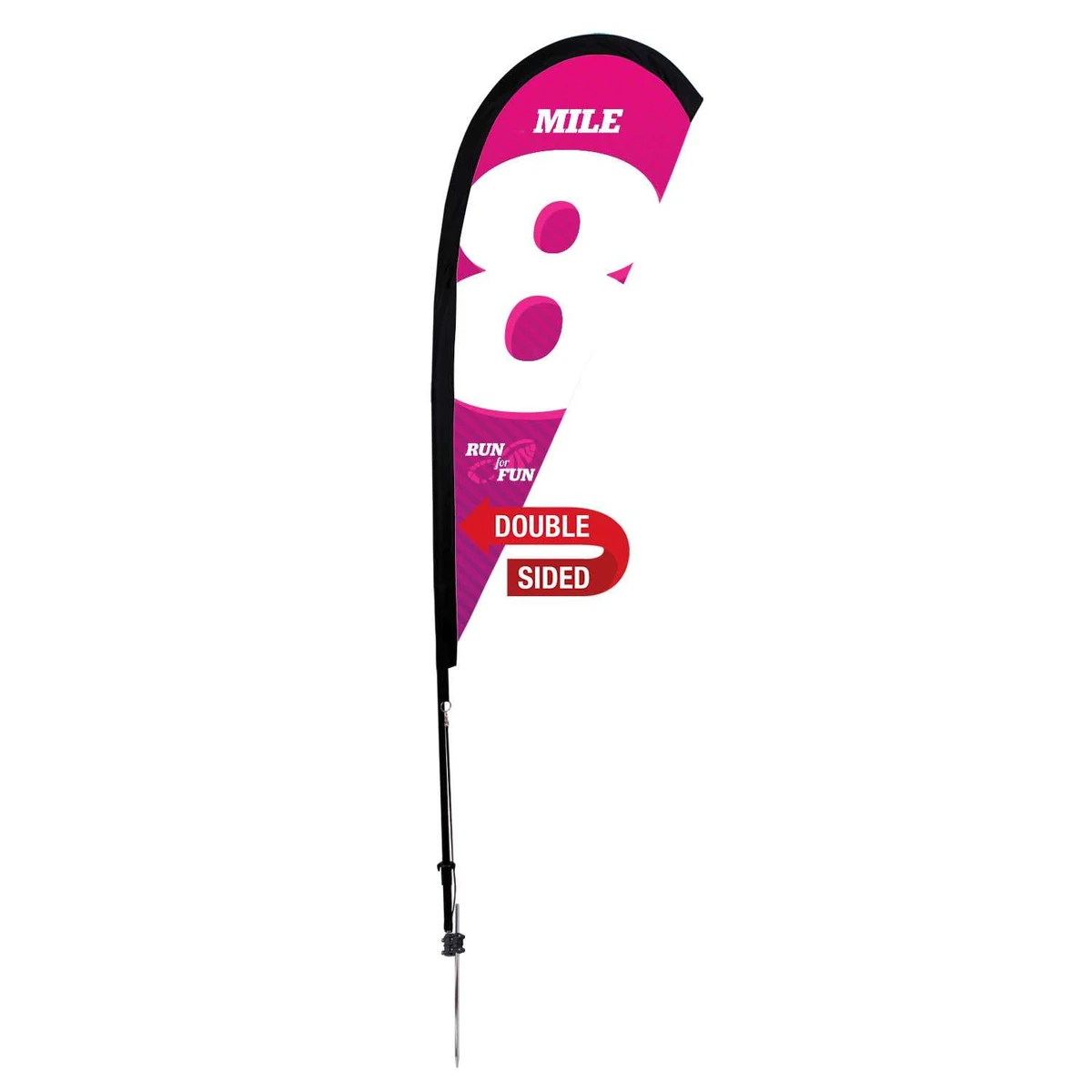 6' Premium Teardrop Sail Sign Kit (Double-Sided with Ground Spike) 1