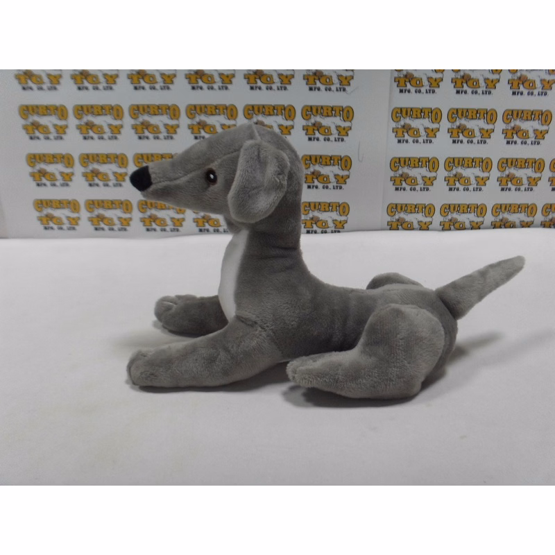 8" Beanie Dog- Gray Greyhound