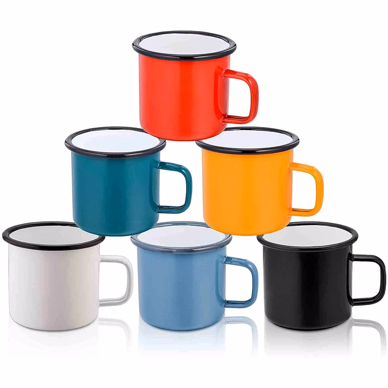 16 oz. Enamel Metal Camper Collection Mug