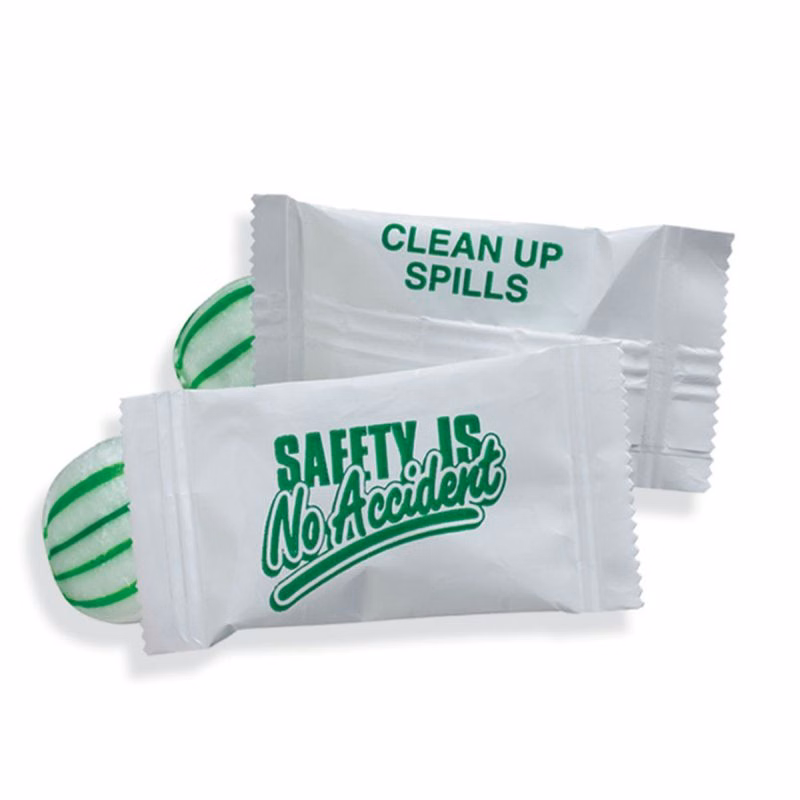 Stock "Safety" Individual Spearment Wrapped Candy