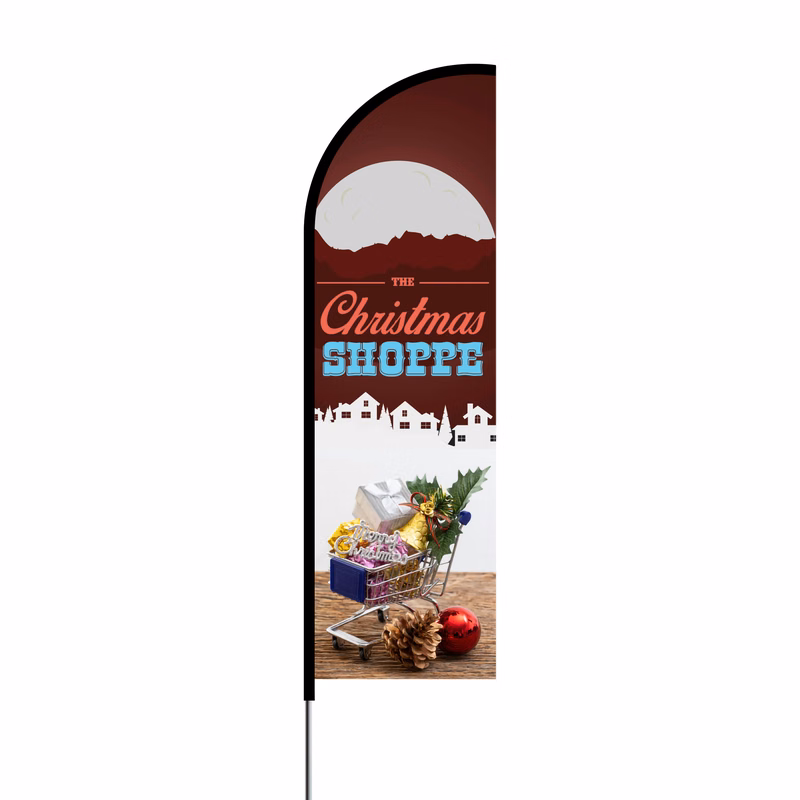 The Christmas Shoppe - 3 Flag Kit 14' Feet Feather Flag Sign Outdoor Banner