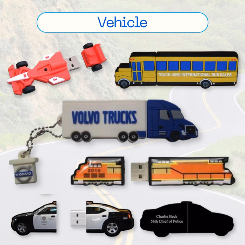 Custom Vehicle-Themed USB Drives