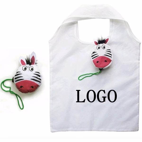 Polyester Zebra Shape Foldable Shopping Bag