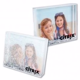 Silver Glitter Desktop Photo Frame