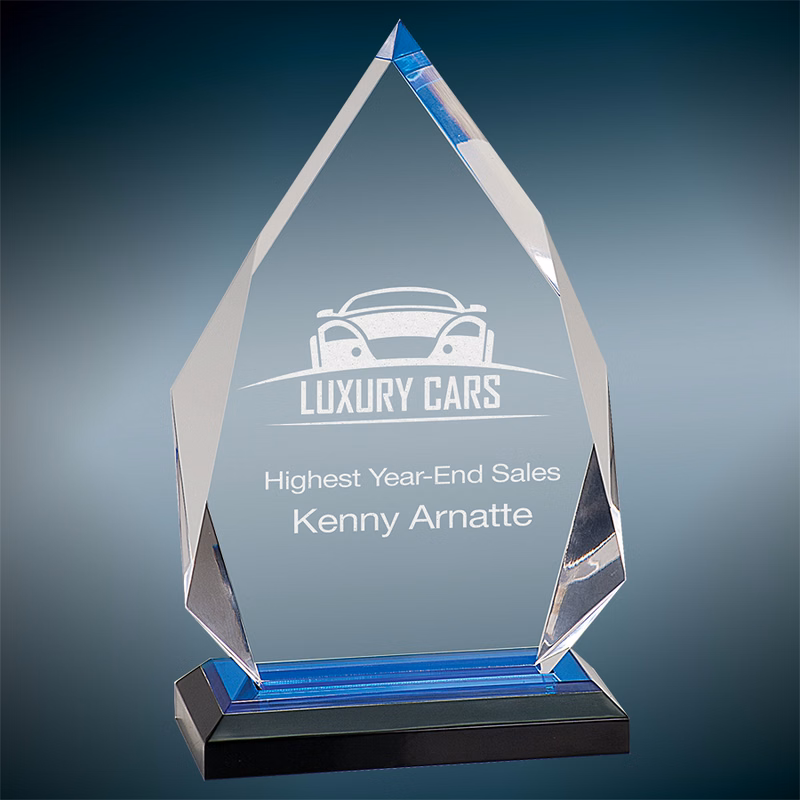 5.25" x 8.75" Blue Diamond Impress Award