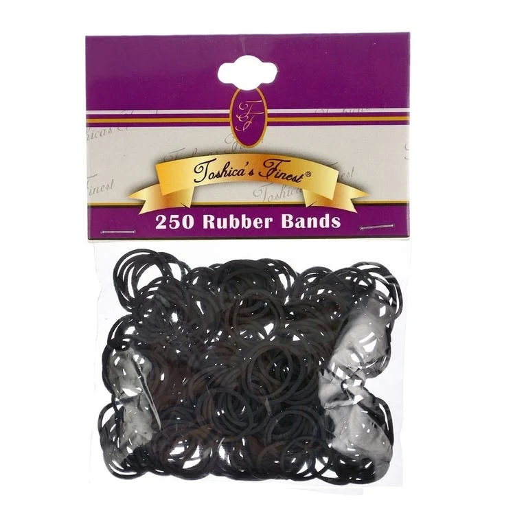 Rubber Bands - Black 250 Pack, promotional household item with logo imprint 1