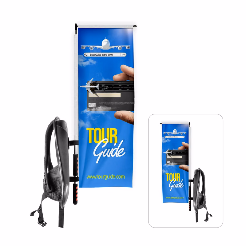 Backpack Flag - Custom Rectangle Double Sided Flag (16"x48")