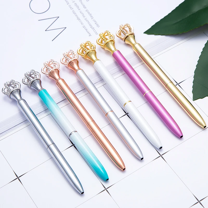 Breast Cancer Awareness Crown Top Pens 1