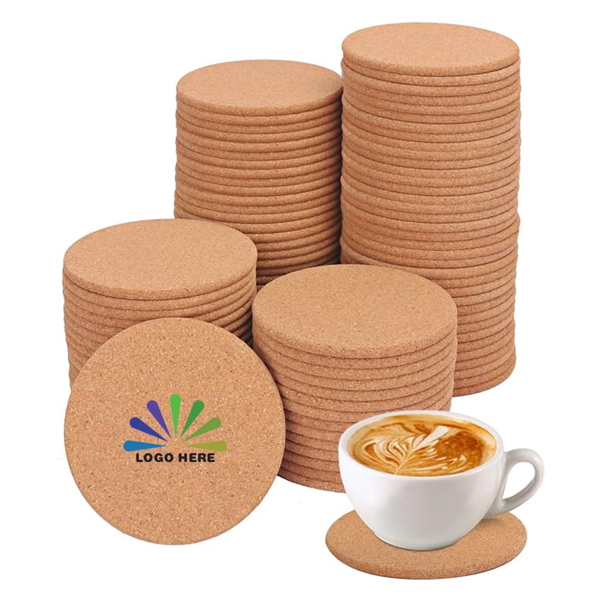 3.94 inch Cork Coaster 1