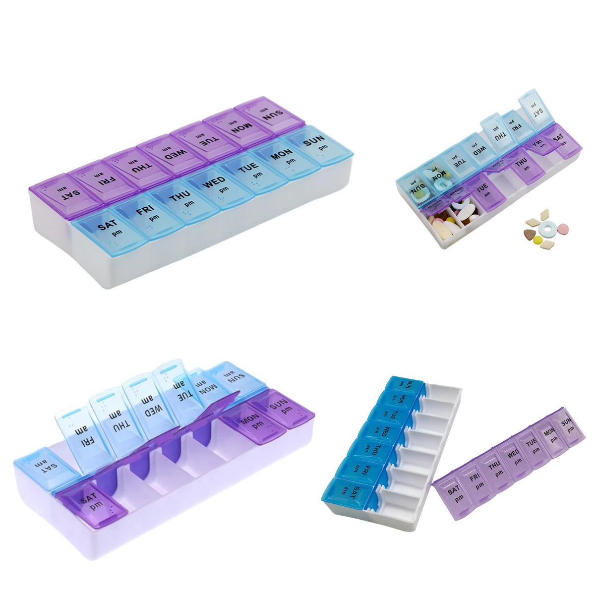 7 Days AM PM Pill Organizer 1