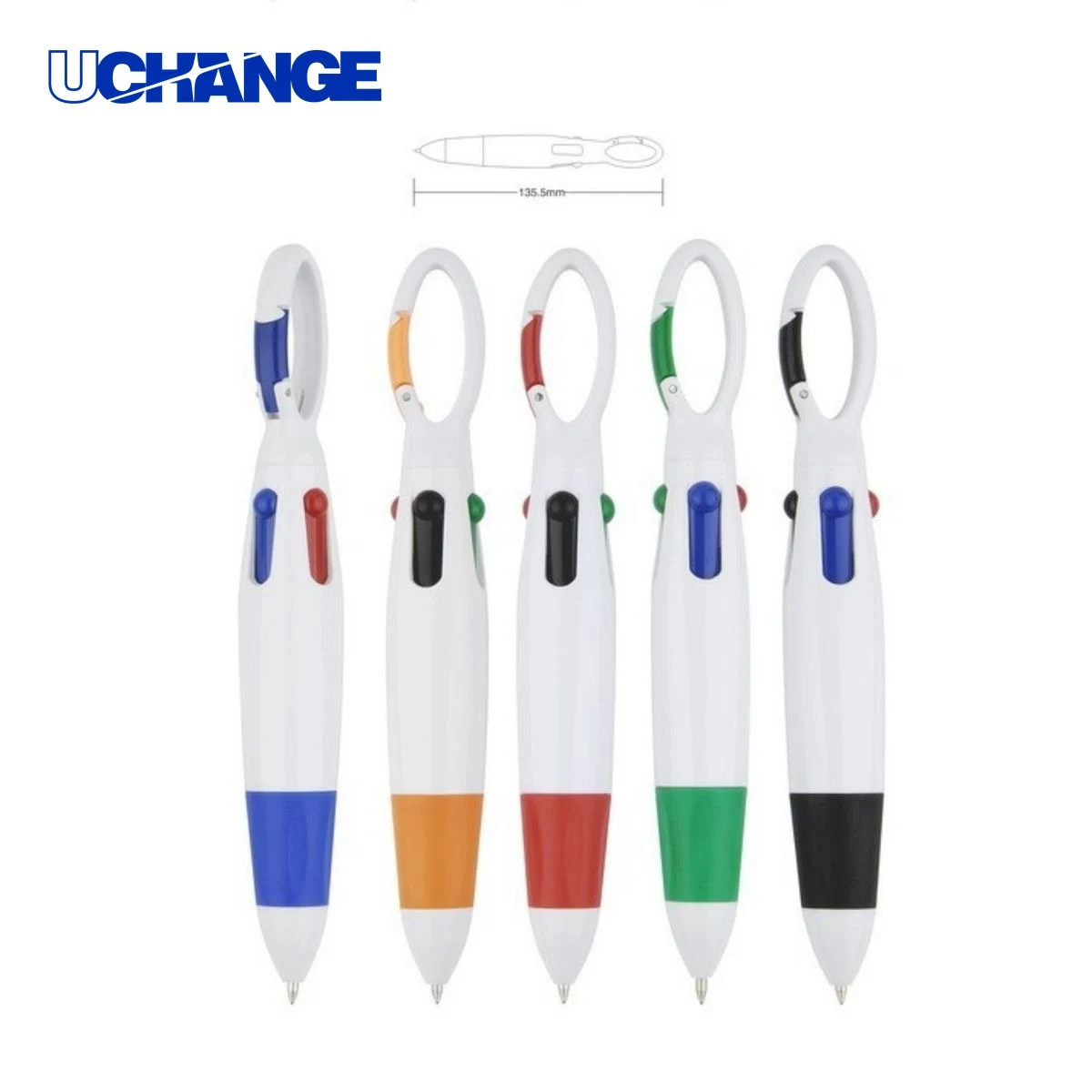 4 Color Mountaineer Buckle Ballpoint Pen, custom pen with logo imprint 1