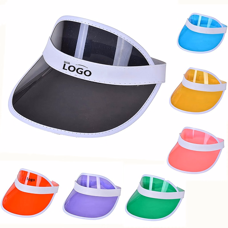 Clear Plastic Outdoor Hollow Top Sun Hat MOQ 100PCS